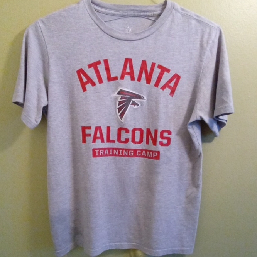 Kids 14 NFL Gray T-Shirt Crewneck Atlanta Falcolns Training Camp Lightweight